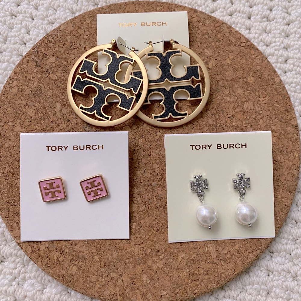 3 bundled Tory Burch earrings